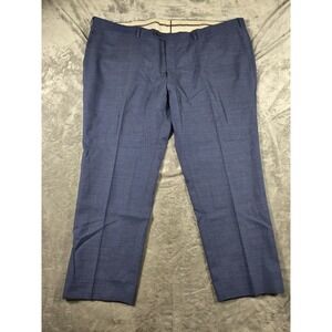Suitsupply Brescia Wool Flat Front Blue Dress Pants (Measures 44x25) w/FLAW